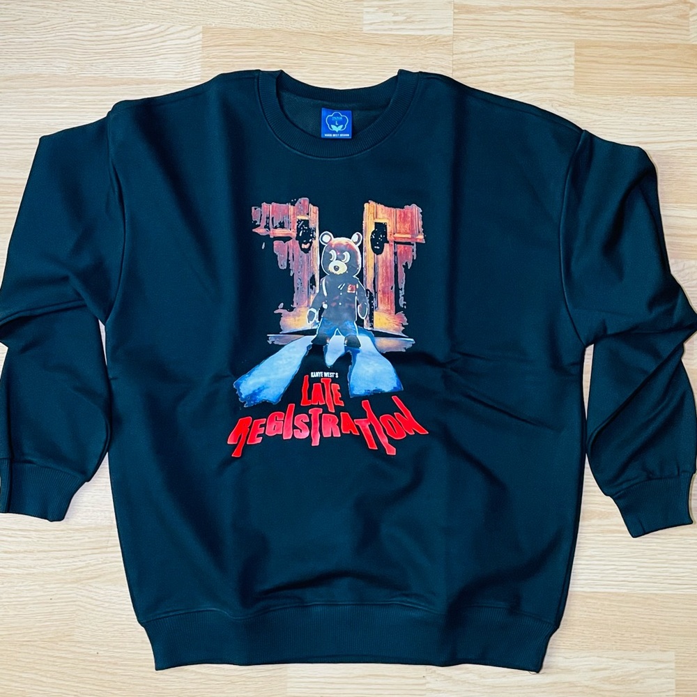 Kanye west late registration design crewneck